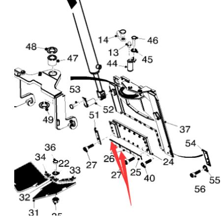  Milling Machine Scraper Blade B 198 Right Side Part No. 86195