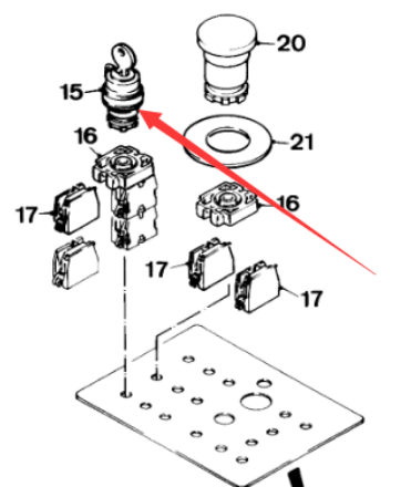 milling machine key switch (| ignition switch) Part No. 23078