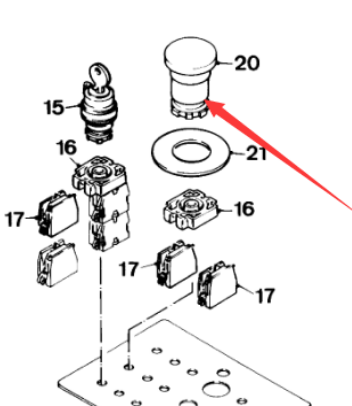  milling machine emergency stop switch head part number 16308