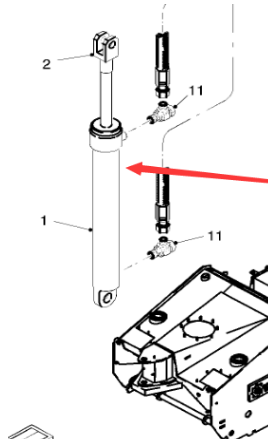  milling machine ceiling lifting cylinder part number 61124