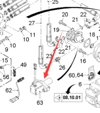  Pavement Milling Machine Front Travel Speed Sensor Part Number 172693