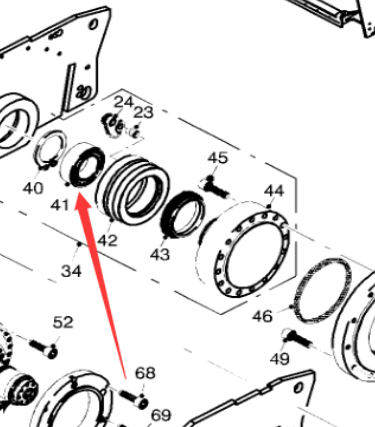  Pavement Milling Machine Ball Roller Bearing Part Number 25490