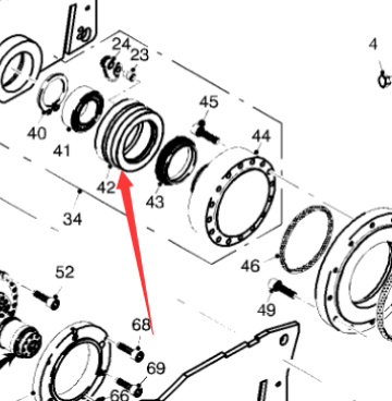  Pavement Milling Machine Milling Bearing Housing Part Number 116274