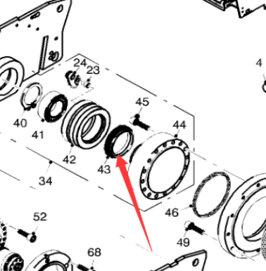  Pavement Milling Machine Axial Seal Part Number 23355