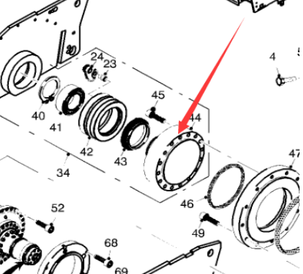  Pavement Milling Machine Bearing Shaft Part Number 116258