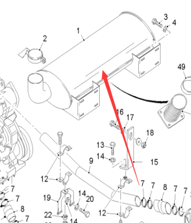  Pavement Milling Machine Silencer Part Number 139352