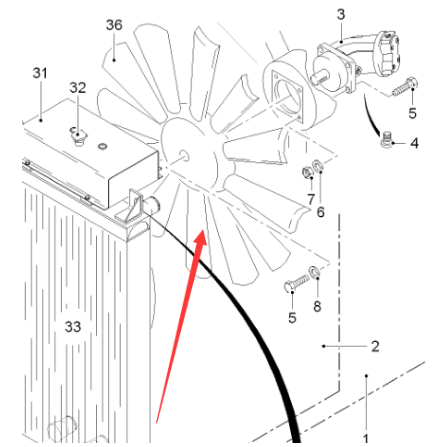  Pavement Milling Machine Cooling Fan Part Number 179907