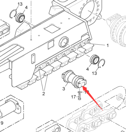  Pavement Milling Machine Roller W4 HE Part No. 2070670
