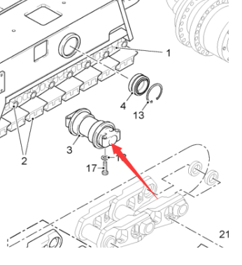  Pavement Milling Machine Roller W4 HE Part No. 2070670