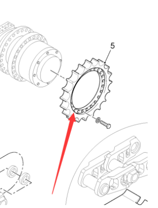  Pavement Milling Machine Travel Drive Gear W4 Part No. 41346
