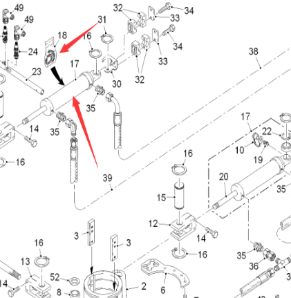  Pavement Milling Machine Steering Cylinder Part Number 35475