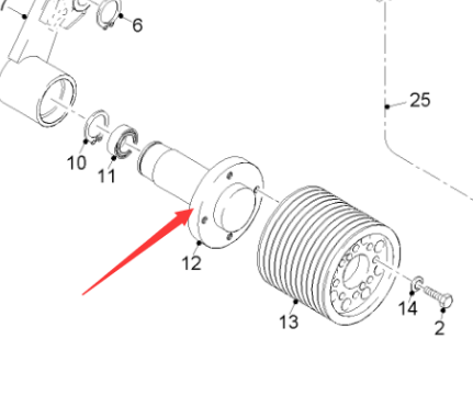  Pavement Milling Machine Milling Drum Drive Belt Part Number 2240153