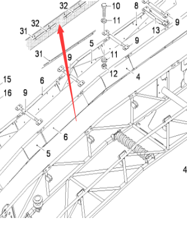  Pavement Milling Machine Rubber Deflector Part Number 174900