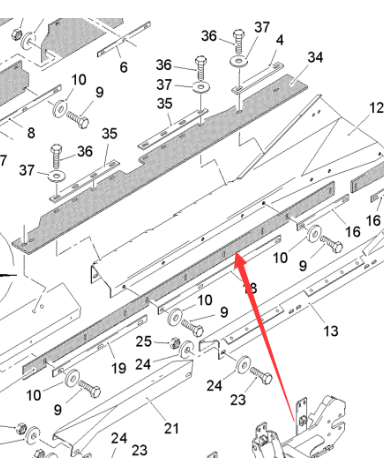  Pavement Milling Machine Primary Rubber Deflector Part No.82796