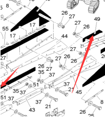  Pavement Milling Machine Primary Rubber Deflector Part Number 167137