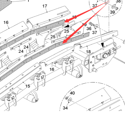  Pavement Milling Machine Primary Rubber Deflector Part Number 125119