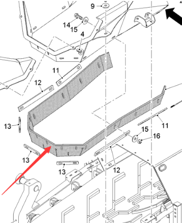  Pavement Milling Machine Secondary Rubber Deflector Part Number 2406252