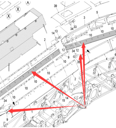  Pavement Milling Machine Secondary Rubber Deflector Part No. 2419317