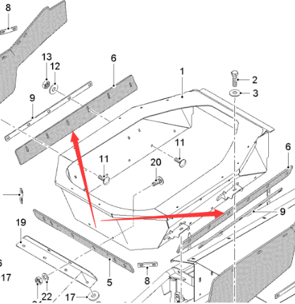  Pavement Milling Machine Secondary Rubber Deflector Part Number 2123671