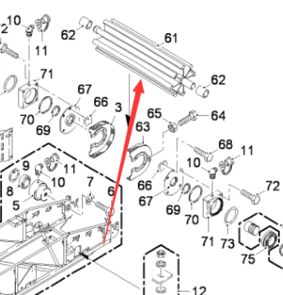  Pavement Milling Machine Return Roll Assembly Part Number 128671
