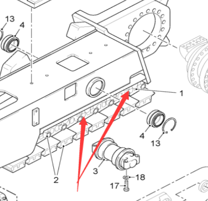  Pavement Milling Machine Traveling Chain Rail Assembly Part No. 191688