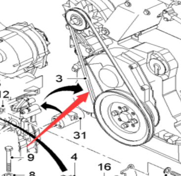  Pavement Milling Machine Generator Belt Part Number 74319