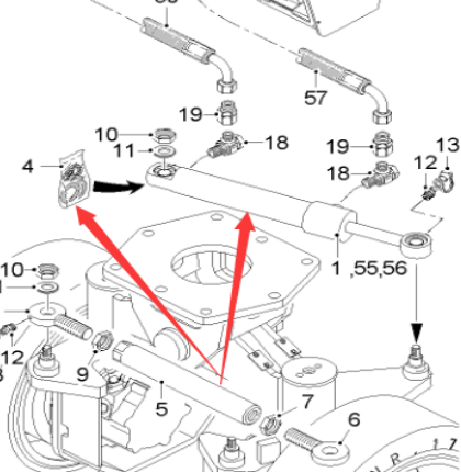  Pavement Milling Machine Steering Cylinder Part Number 188803