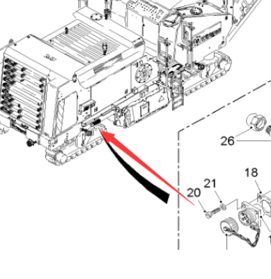  Pavement Milling Machine Right Rear Side Control Unit Part No. 198412