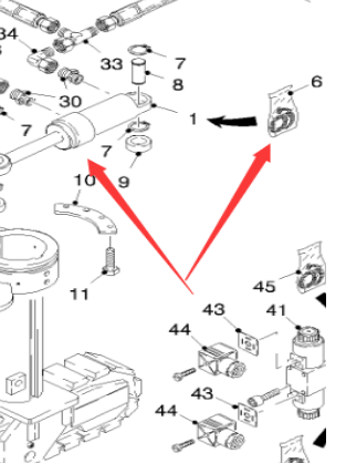  Pavement Milling Machine Rear Steering Cylinder Part Number 52281