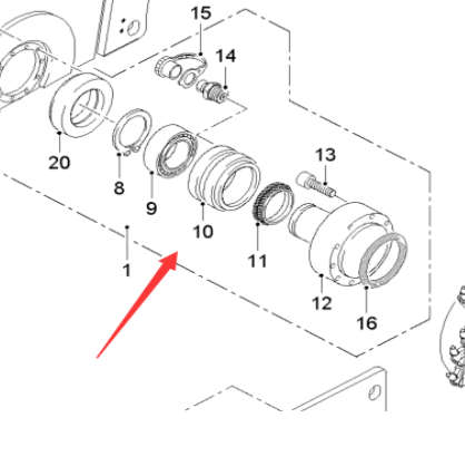 Pavement Milling Machine Milling Hub Movable Bearing Part Number 162035