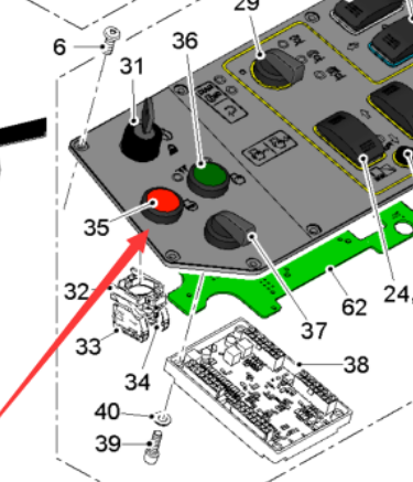  Pavement Milling Machine Key Switch Part No. 2099846