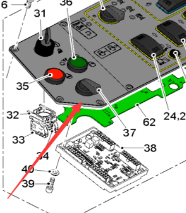  Pavement Milling Machine Key 24V Part Number 2470408
