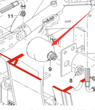  Pavement Milling Machine Milling Hub Accumulator Part Number 102662