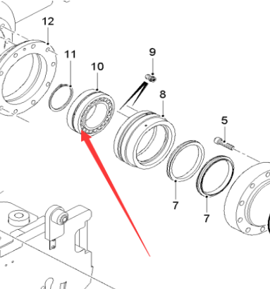 Pavement Milling Machine Milling Hub Bearing Part Number 20414
