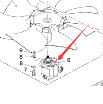  Pavement Milling Machine Fan Motor Part Number 2085222