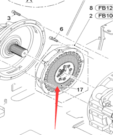  Pavement Milling Machine Engine Flywheel Coupling Part Number