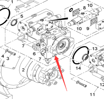  Pavement Milling Machine Travel Pump Part Number 2348867