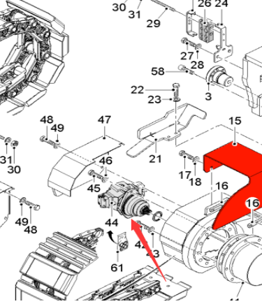  Pavement Milling Machine Track Travel Motor Part Number 2345524