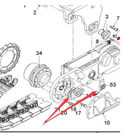  Pavement Milling Machine Track Travel Motor Part Number 24316