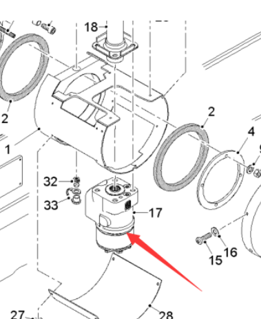  Pavement Milling Machine Steering Gear Part Number 2047964