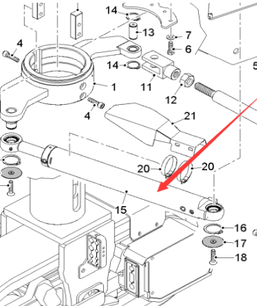  Pavement Milling Machine Steering Cylinder Part Number 2355555