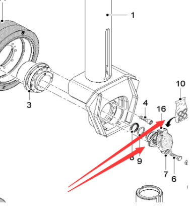  Pavement Milling Machine Left Front Wheel Travel Motor Part Number 2348622