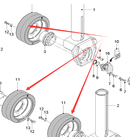  Pavement Milling Machine Solid Tire Assembly Part Number 125782
