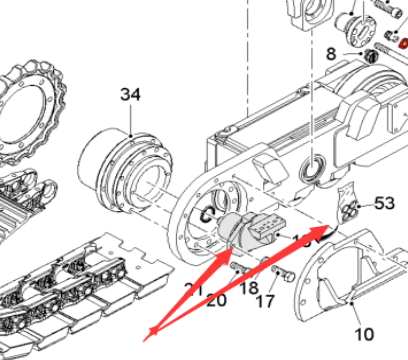  Pavement Milling Machine Track Travel Motor Part Number 24316