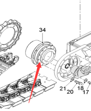  Road Milling Machine Right Rear Travel Motor Reducer Part Number 187884