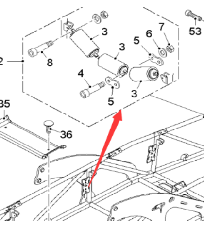  Pavement Milling Machine Secondary Three Section Idler Part Number 90122