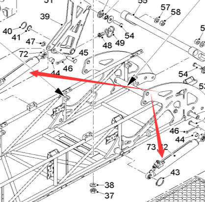  Pavement Milling Machine Feed Belt Folding Cylinder Part Number 2350524
