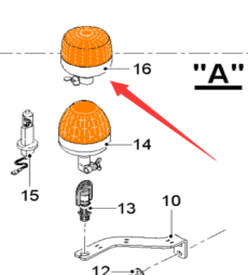  Pavement Milling Machine Rotary Warning Light Part No. 2336319