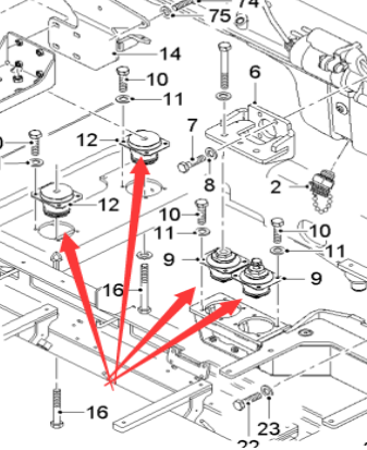  Pavement Milling Machine Engine Leg Part No. 2091828