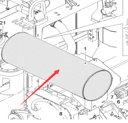  Pavement Milling Machine Silencer Part Number 2149159